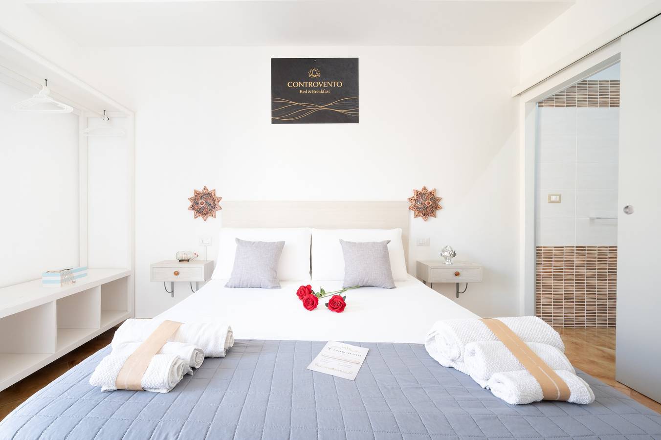 Doppelzimmer mit privatem Balkon und Meerblick in Porto Cesareo, Golf von Tarent