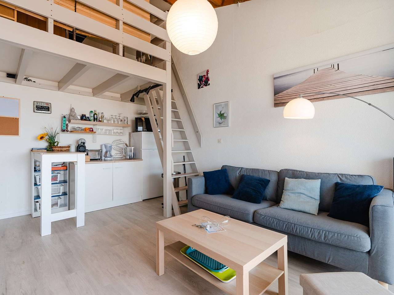 Ganze Wohnung, Apartment für 4 Pers. mit Wifi, Haustiere erlaubt, privater Parkplatz in Narbonne Plage, Narbonne