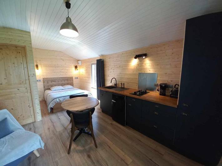 Chalet pour 3 personnes, avec vue et terrasse