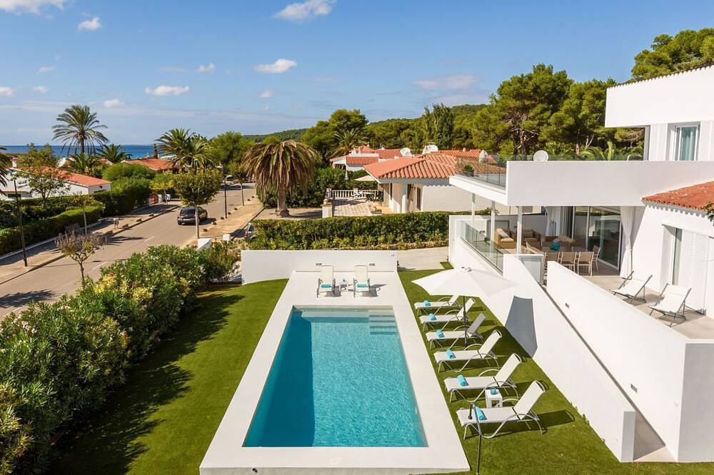 Villa Lucia mit Meerblick und Pool in Santo Tomas in Santo Tomas, Es Migjorn Gran