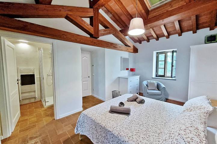 Fienile ristrutturato, vista su Barga, piscina privata riscaldata*. in Barga, Parco Regionale delle Alpi Apuane