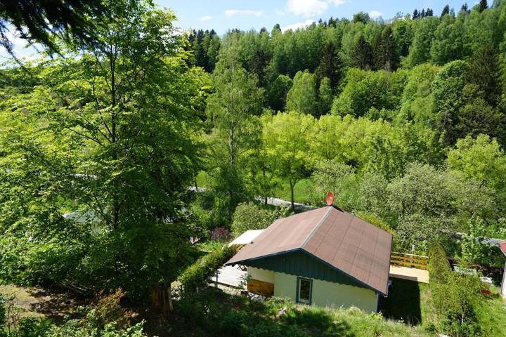 Ferienhaus für 4 Personen, mit Balkon und Terrasse sowie Garten und Ausblick in Schleusegrund
