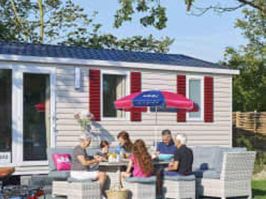 Siblu Camping de Oase - Mobilhome 6 personas - Mobil home Elégance 3 habitaciones (6 pers) terraza in Renesse, Costa de Zelanda