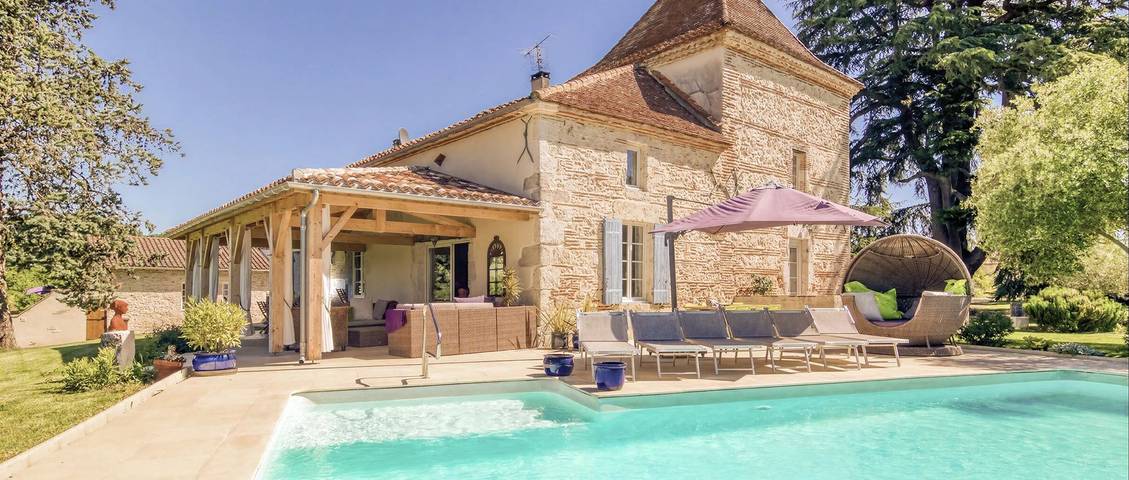 Château pour 20 personnes avec jacuzzi in Castelmoron-sur-Lot, Région de Marmande