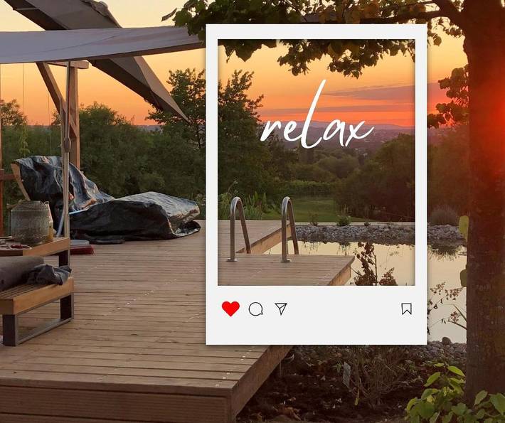 Ferienhaus für 2 Personen, mit Pool und Garten sowie Ausblick