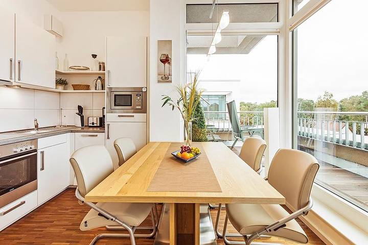 Ferienwohnung für 4 Personen, mit Balkon/Terrasse und Terrasse sowie Ausblick in Binz - 4