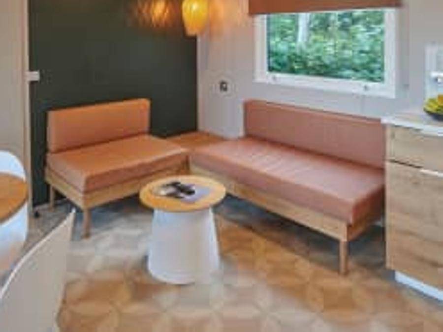 Siblu De Lente van Drenthe - Stacaravan 6 personen - Stacaravan Elégance 3 slaapkamers (6 pers) terras in Bourtanger Moor