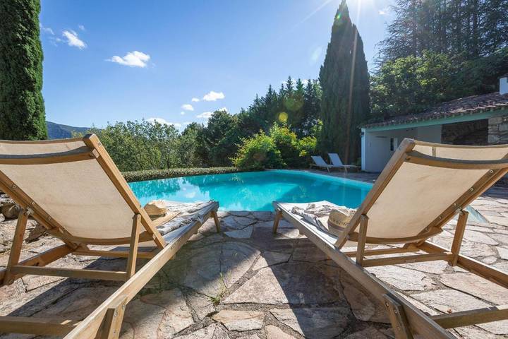 Location de vacances pour 8 personnes, avec vue ainsi que piscine et jardin, animaux acceptés à Mons (Béziers) - 4