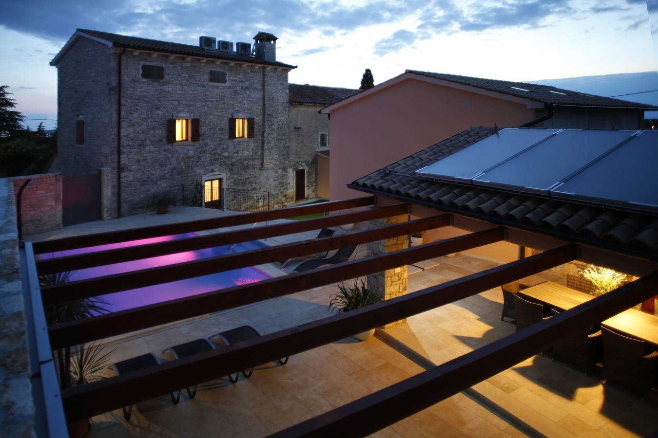 Spa Whirlpool, Sauna, Steinvilla mit privatem Pool in Kanfanar, Zentralistrien