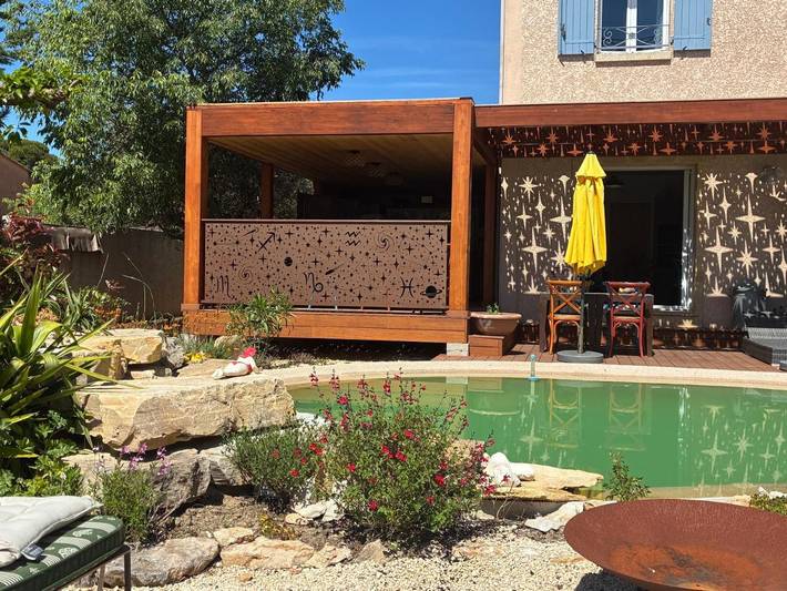 Chambre d’hôte pour 2 personnes, avec Terrasse et Jacuzzi ainsi que Jardin et Piscine à Castillon-du-Gard - 4