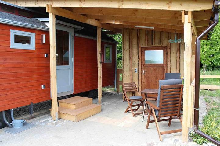 Blockhütte für 4 Personen, mit Terrasse und Garten, mit Haustier - 1
