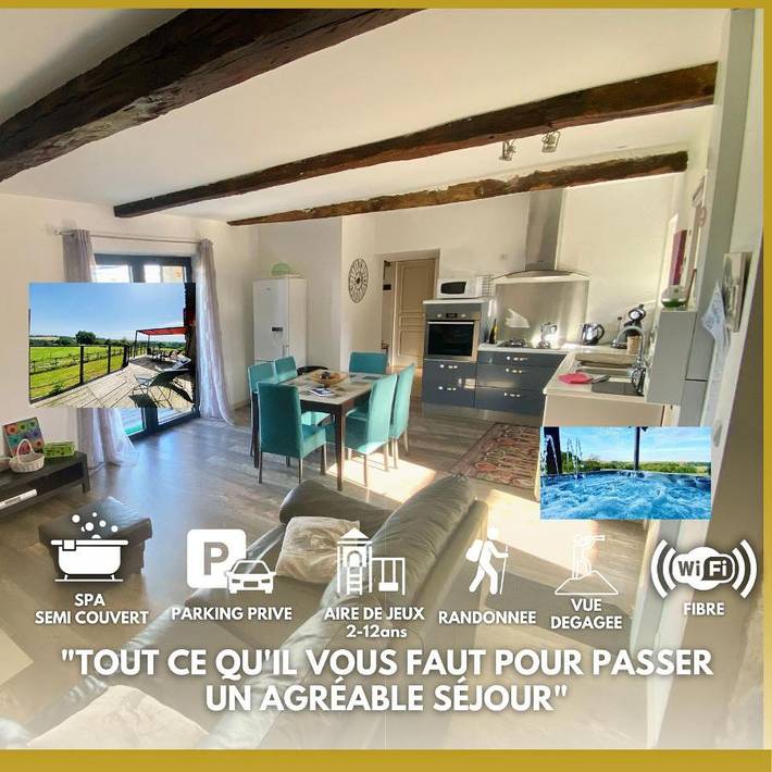 Location de vacances pour 5 personnes, avec Balcon et Jacuzzi ainsi que Terrasse et Jardin à Villefranche-d'Albigeois