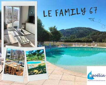 Gîte pour 7 personnes, avec piscine et vue ainsi que jardin et bassin pour enfant à Saint-Geniez-d'Olt