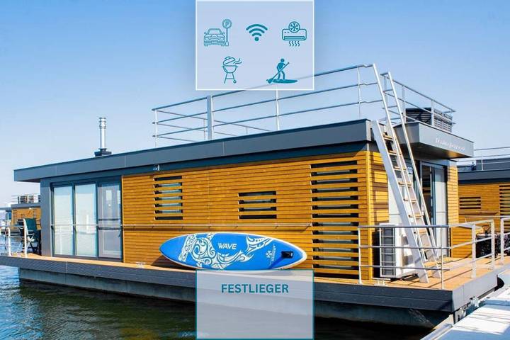 Ferienhaus für 5 Personen, mit Terrasse und Seeblick sowie Ausblick in der Lausitz
