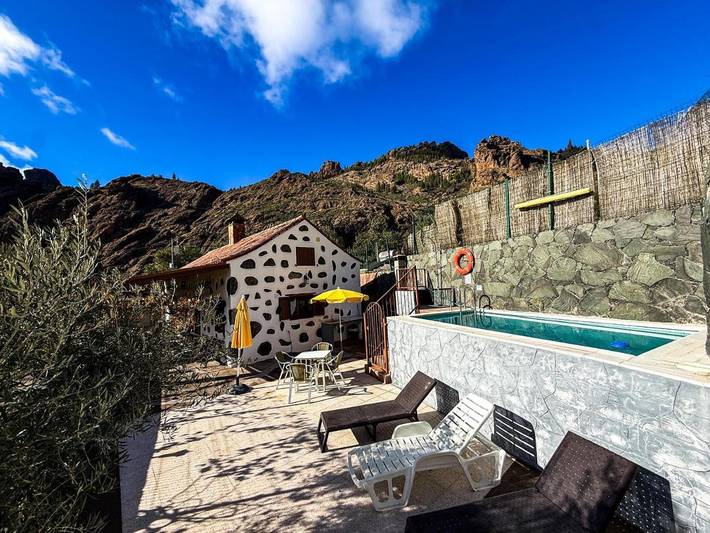 Location de vacances pour 6 personnes, avec piscine ainsi que jardin et vue à Tejeda - 3