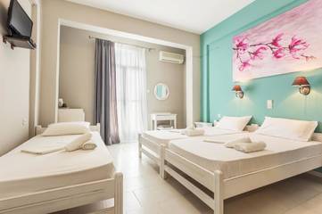 Hôtel pour 3 personnes, avec balcon et vue dans Loutró