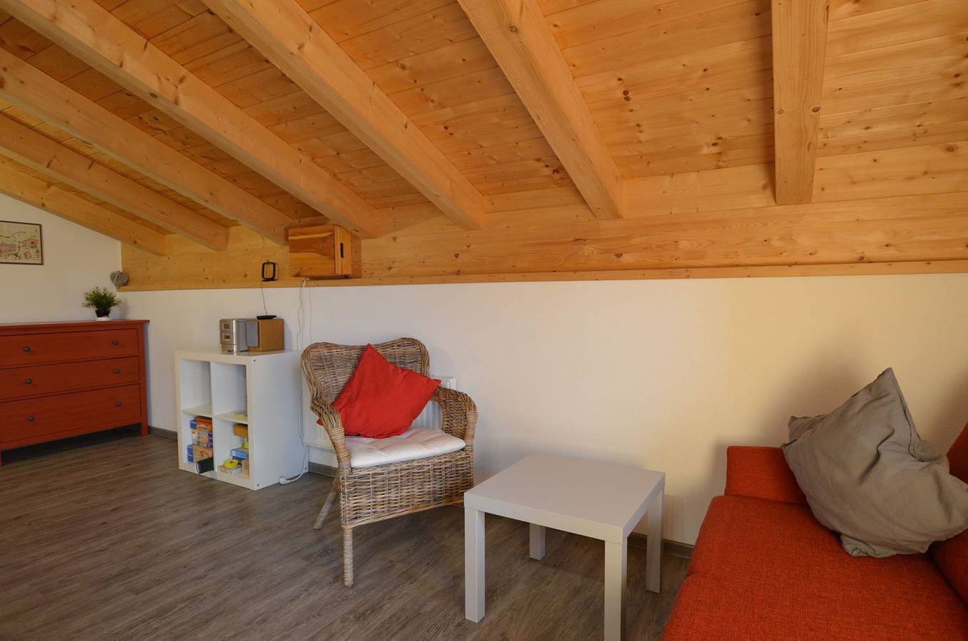 Ferienhaus mit Balkon und Terrasse im Feriendorf Via Claudia im Allgäu in Lechbruck am See, Bayerisch Schwaben