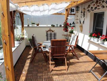 Ferienwohnung für 3 Personen, mit Terrasse und Garten, kinderfreundlich in Greifswald