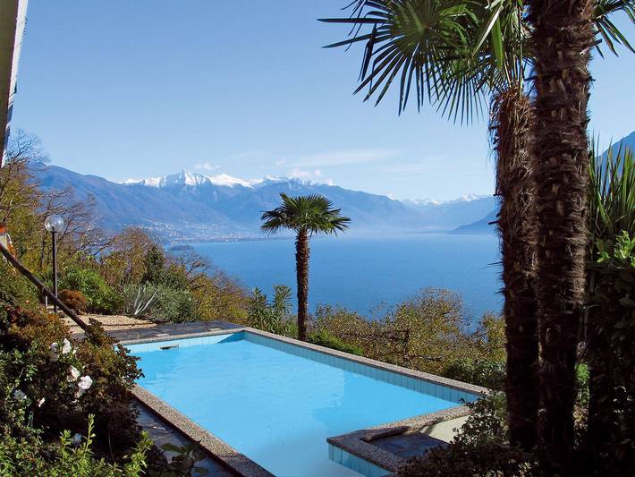 Ferienwohnung für 4 Personen, mit Pool und Ausblick sowie Balkon und Seeblick in Brissago - 3