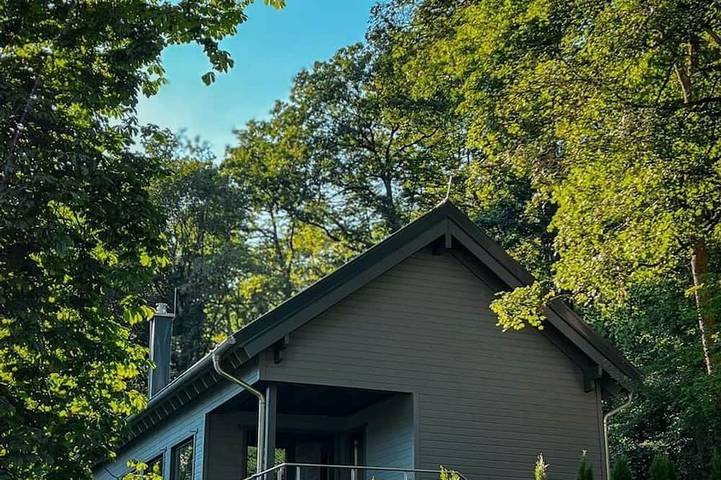 Ferienhaus für 5 Personen, mit Balkon und Garten sowie Sauna