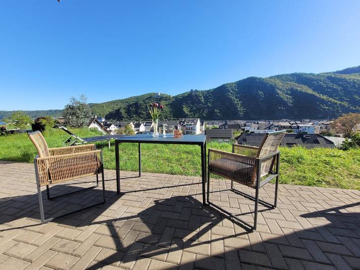 Ferienwohnung für 3 Personen, mit Terrasse und Garten sowie Ausblick in Boppard