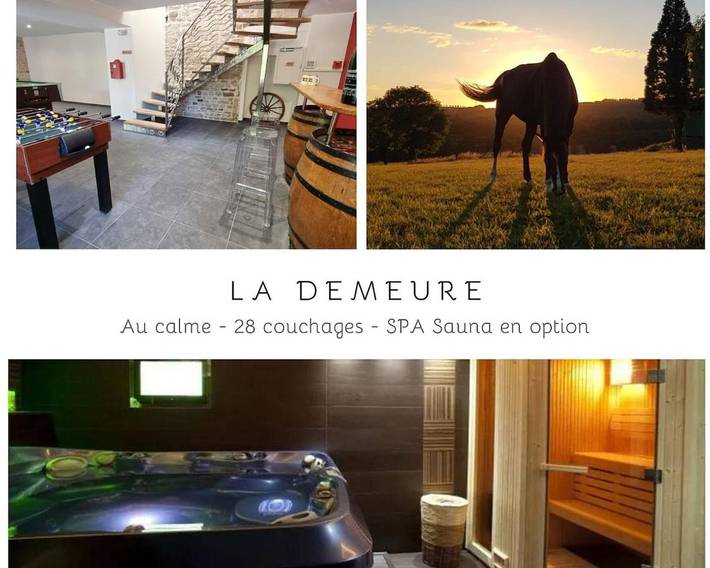 Location de vacances pour 28 personnes, avec Jacuzzi et Terrasse ainsi que Jardin et Sauna à Bleurville