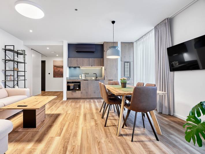 Ferienwohnung für 6 Personen, mit Terrasse und Garten sowie Sauna