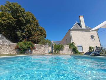 Gîte pour 6 personnes, avec jardin et piscine, animaux acceptés à Sainte-Maure-de-Touraine