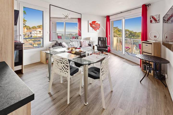 Gîte pour 4 personnes, avec balcon et vue dans Casino De Saint Brevin Les Pins