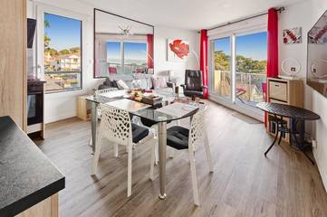 Gîte pour 4 personnes, avec balcon et vue dans Plage des Rochelets