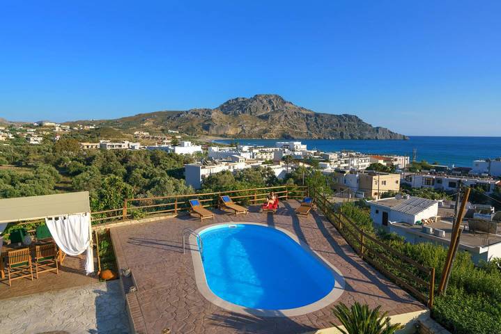 Ferienhaus für 9 Personen, mit Balkon und Balkon/Terrasse sowie Garten in Plakias
