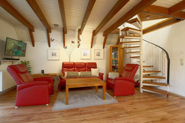 Ferienhaus mit Meerblick für 4 Personen, mit Terrasse und Garten