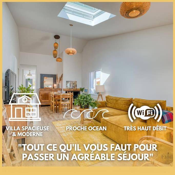 Villa pour 12 personnes, avec Terrasse ainsi que Jardin et Piscine à Bretignolles-sur-Mer