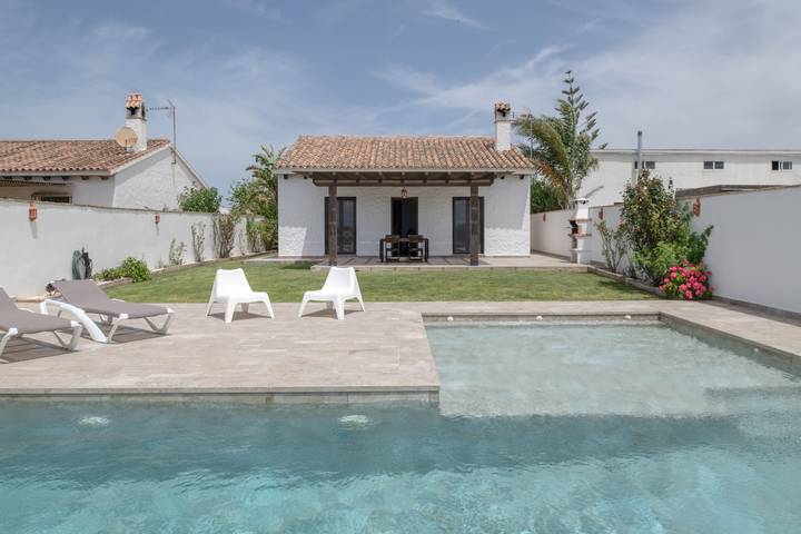 Cabaña para 4 personas, con Jardín en El Palmar (Andalucía)