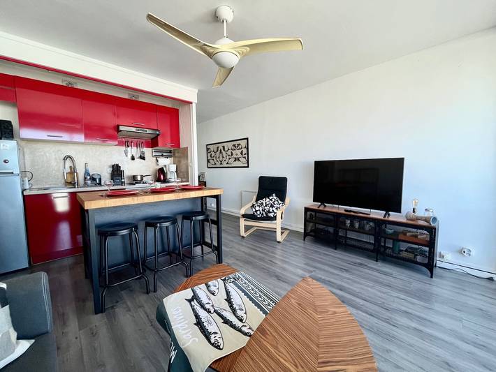 Ganze Wohnung, T2 Wohnung mit Parkplatz nahe Hafen und Strand in Saint-Cyprien-Plage, Saint-Cyprien