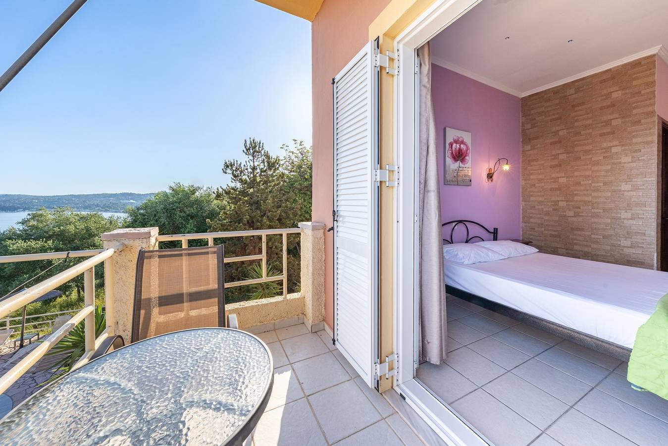 Apartment 'Stefanos Place Studio Sea View 7' with Sea View, Wi-Fi and Air Conditioning in Mparmpati, Corfu