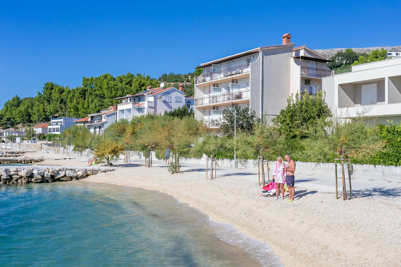 Ganze Wohnung, 1-Zimmer-Ferienwohnung am Strand Podstrana, Split A-13725-a in Podstrana, Split-Dalmatien