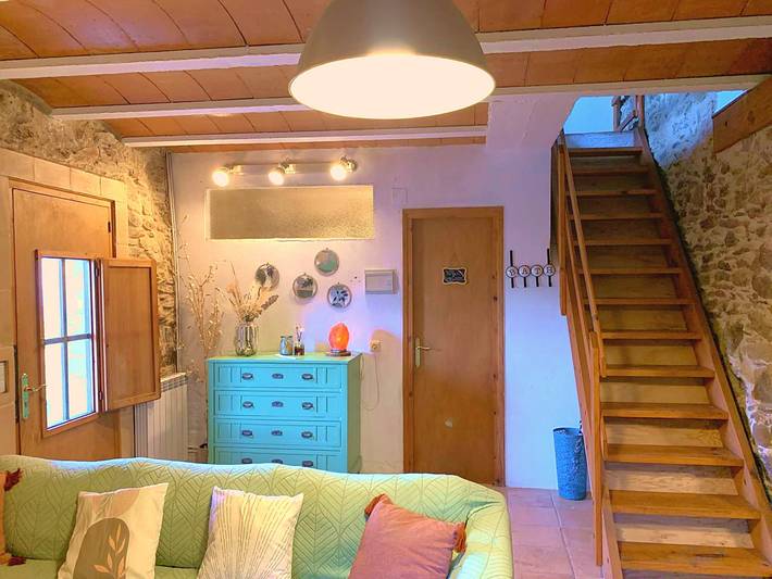 Casa Rural 'Masia Sa Calma - La Tribu' mit Bergblick, Gemeinschaftsterrasse und Wlan in Susqueda, Girona Provinz
