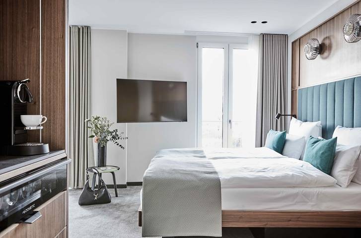 Zimmer für 2 Personen, mit Balkon und Sauna sowie Ausblick