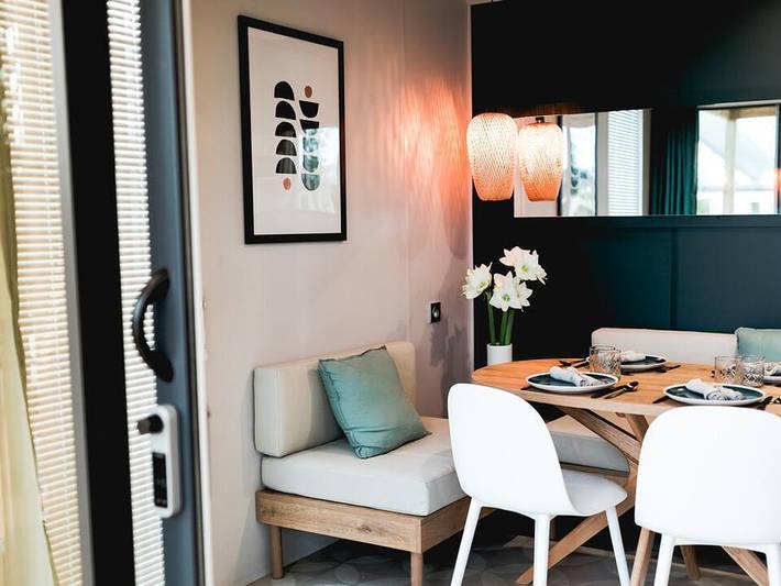 Camping Les Flots-Atlantique - Mobilheim 4 personen - Mobilheim Living - 28m² in Saint-Pierre-d'Oléron, Côte de Beauté