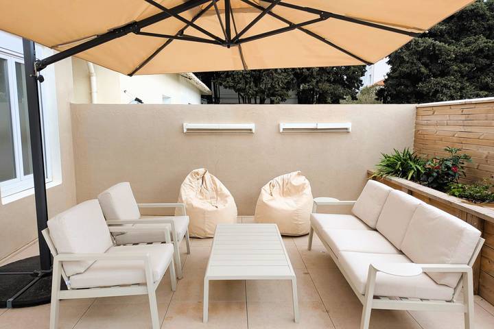 Appartement de vacances pour 6 personnes, avec Balcon et Terrasse ainsi que Jardin et Vue