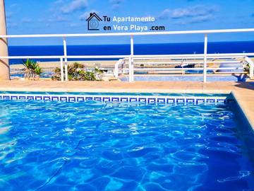 Gîte pour 2 personnes, avec piscine et balcon à Garrucha