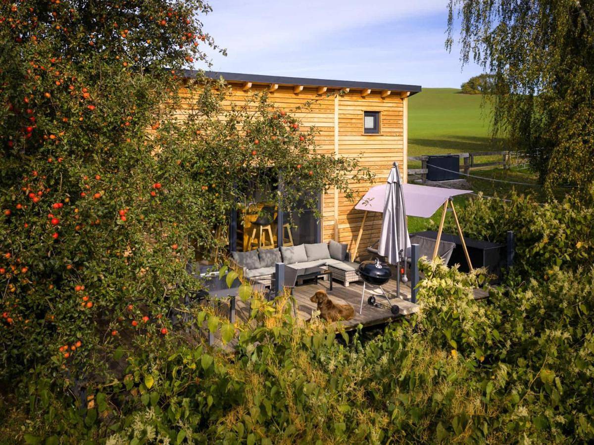 Gemütliches Tiny House zwischen zwei Naturteichen - Kamin, Terrasse & Natur pur in Großharthau, Oberlausitz-Niederschlesien