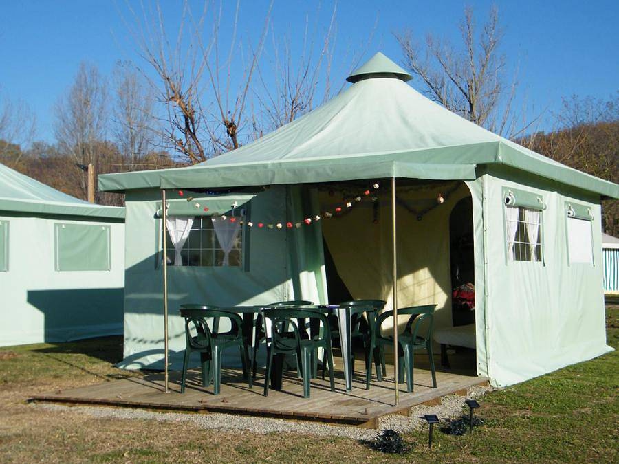 Camping Les Eychecadous - Bungalow de lona 6 personas - Cyrus sin instalaciones sanitarias in Artigat, Ariège