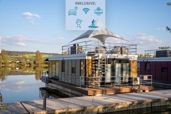Ferienhaus für 4 Personen, mit Terrasse und Ausblick sowie Seeblick im Weserbergland