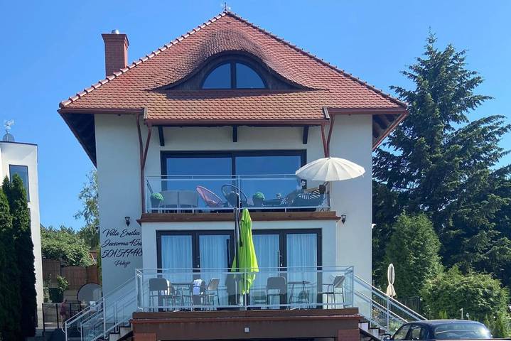 Ferienwohnung für 3 Personen, mit Sauna und Seeblick sowie Garten und Ausblick, kinderfreundlich in Polen