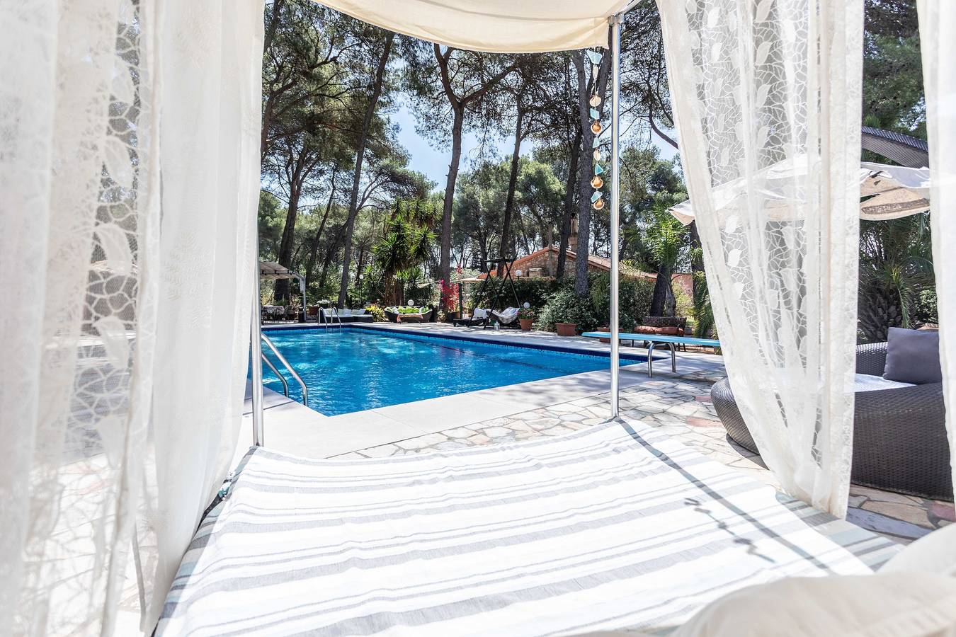 Villa 'Sole con Piscina y Sauna' con Piscina Compartida, Wi-Fi y Aire Acondicionado in Lecce, Provincia de Lecce
