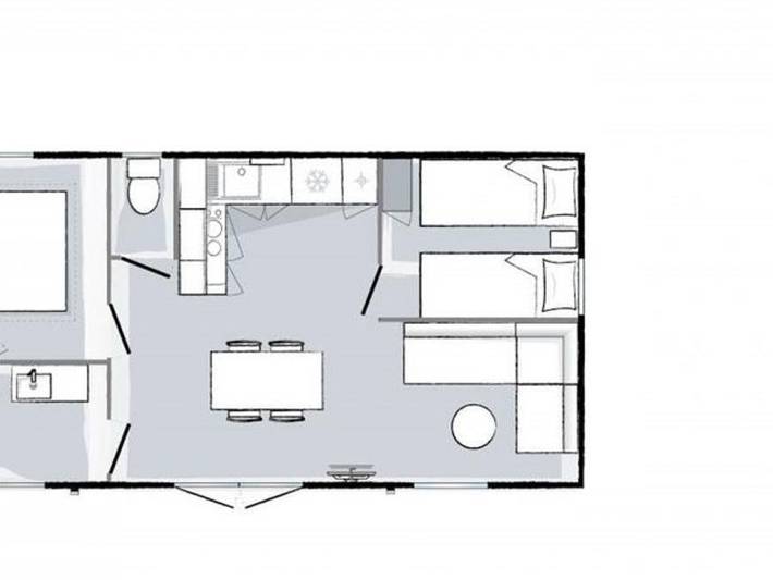 Camping Le Mas des Lavandes - Mobilheim 4 personen - Prestige S in Sérignan, Mittelmeerküste (Frankreich)