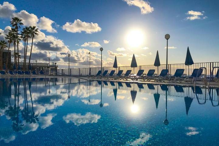 Ferienwohnung für 4 Personen, mit Balkon und Terrasse sowie Pool und Ausblick in Taurito