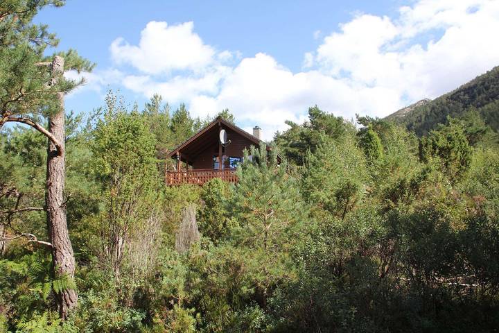 Ferienhaus für 6 Personen, mit Terrasse und Sauna sowie Ausblick